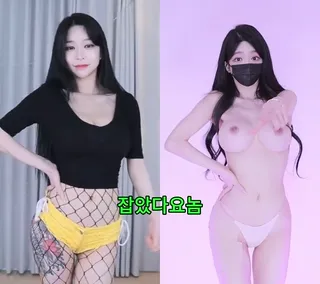 잡았다 요놈 여캠 솜사탕